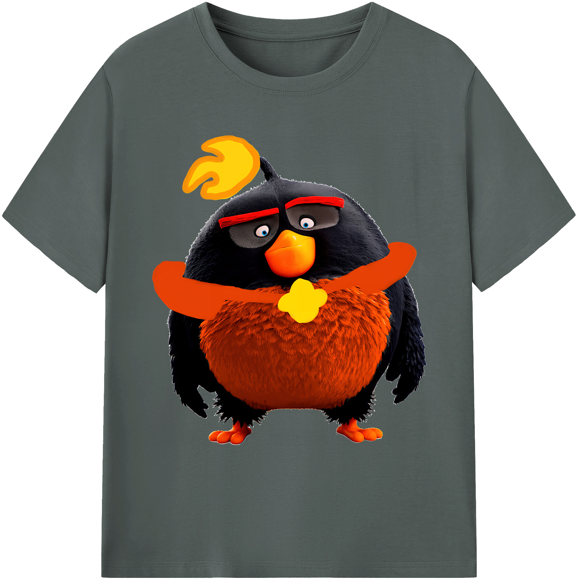 （画像用） Angry Birds アングリーバード 綿100％ メンズ半袖Tシャツ｜肌触りやわらか＆通気性